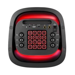 Phoenix Rumbleboss Altavoz Portátil Bluetooth 5.0 de 80W RMS con Micrófonos Karaoke, Luz RGB, Batería Recargable y Radio FM