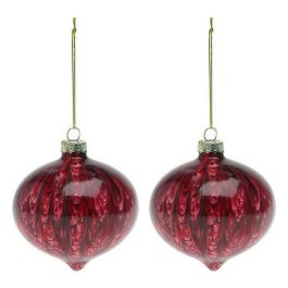 Bolas de Navidad (2 pcs) 112490 Marrón Rojo 8 cm (2 Unidades) Precio: 3.58999982. SKU: S1125186