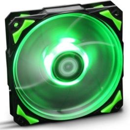 Nox NXHUMMERF120LG Ventilador Hummer H-Fan LED Verde 120mm Silencioso 1600 RPM con Rodamientos Hidráulicos y Adaptador de Velocidad para PC