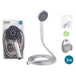 Telefono Ducha Manguera 2 M Base Negra Berilo 14X4CM (12 Unidades) Precio: 54.49999962. SKU: B1GA864MBY