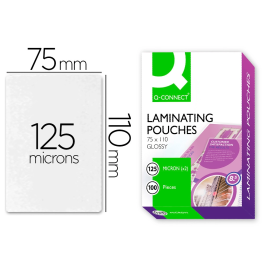Q-connect Bolsa Plastificar 110 x 75 mm 125 mc Carnet Identidad Caja 100 Unidades Precio: 4.88999962. SKU: B1G68QJ4RD