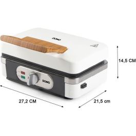 Domo DO9277C Electrodoméstico 3 en 1 para Croquetas, Gofres y Grill - 1100 W - Blanco