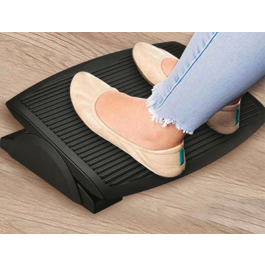 Q-connect Reposapiés Ajustable Ergonómico de Poliestireno, 450 x 115 x 340 mm