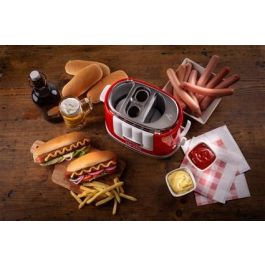 Ariete 206/00 Máquina de Hot Dog Party Time Roja - 5 Niveles de Cocción, Expulsión Automática Ariete 206/00 Máquina de Hot Dog Party Time Roja - 5 Niveles de Cocción, Expulsión Automática