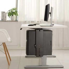 Aisens Soporte CPU Giratorio y Altura Personalizable por Debajo de Escritorio con Mango de Bloqueo Fácil