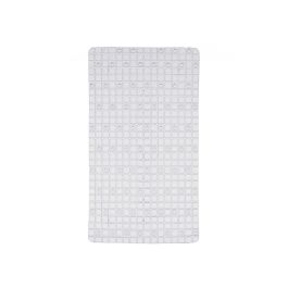 Berilo Alfombra de Baño Antideslizante de PVC Transparente con Cuadros, 67.7x38.5x0.7 cm, para Ducha o Bañera (6 Unidades)