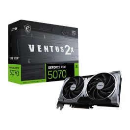 MSI GeForce RTX 5070 12GB GDDR7 VENTUS 2X OC Tarjeta Gráfica NVIDIA con Doble Ventilador y Enfriamiento TORX FAN 5.0