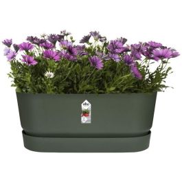Greenville Oval Planter - Plastic - con ruedas - Ø60 - Green de hoja Greenville Oval Planter - Plastic - con ruedas - Ø60 - Green de hoja