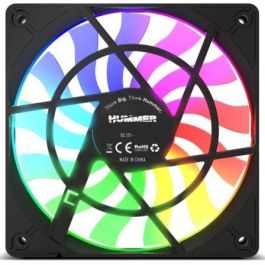 Nox NXHUMMERSLIMFAN Ventilador PC 120mm ARGB Slim Fan - Diseño Ultra Fino 15mm y Silencioso con Rodamiento Hidráulico
