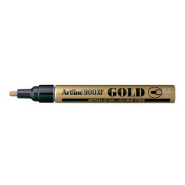 Artline EK-900 Marcador Permanente Tinta Metálica Oro Punta Redonda 2.3 mm