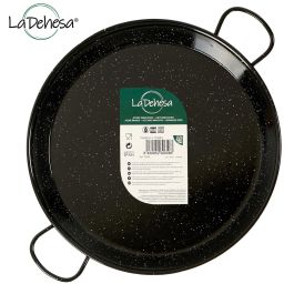 Paellera Esmaltada La Dehesa 34 cm, 6 Raciones, Acero Esmaltado Negro (6 Unidades)