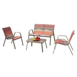DKD Home Decor Sofá de Terraza y Jardín Multicolor Verde Jade 71 x 85 x 112 cm Set de 4 Precio: 184.78999968. SKU: B15NM36YDB