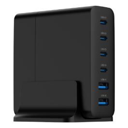 GEMBIRD TA-UC-2A4C-PD75-01-BK Cargador Universal para Dispositivos Móviles, Negro, Corriente Alterna, Carga Rápida, 2 Puertos USB, 4 Puertos USB Tipo C, Interior Precio: 19.89000057. SKU: B19Z69ZG4P