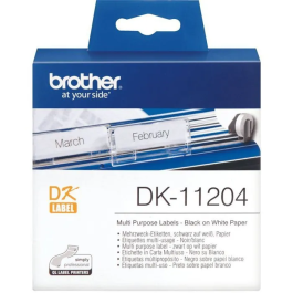 Etiquetas para Impresora Multiuso Brother DK11204 Blanco Papel