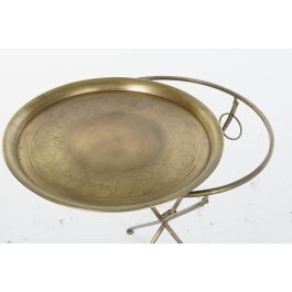 DKD Home Decor Mesita Auxiliar Glam Latón Dorado 47.5 x 64.5 x 47.5 cm