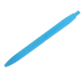 Liderpapel Bolígrafo Retráctil Punta 1 mm con Clip, Acabado Soft Touch, Tinta Azul, Cuerpo Azul Cielo, 27x145x70 mm