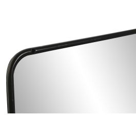 DKD Home Decor Espejo Loft Negro 70.5 x 12 x 36 cm (2 Unidades) Repisa Metal Espejo