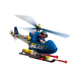 PLAYMOBIL 72080 Helicóptero Policía City Action con Radar - Juguete de Aventuras para Niños +4 Años