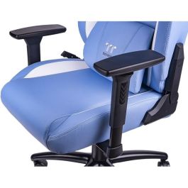 Thermaltake GGC-VCO-LWLWDS-01 Silla Gaming Butaca Acolchada para Videojuegos, 52cm Ancho, Soporta 150 kg, Azul y Blanco