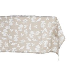 DKD Home Decor Mantel Alpino de Algodón Marrón Claro y Blanco 150x150 cm - Pack 2 Unidades Surtidas