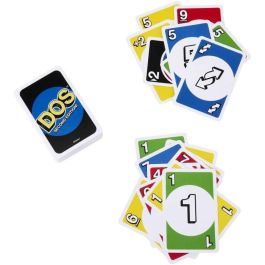 UNO Hnn01 Juego de Cartas DOS Segunda Edición con Nuevas Reglas y Comodín DOS para Noches Divertidas en Familia +7 Años