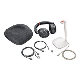 Poly Auriculares Inalámbricos Diadema Voyager Surround 85 con Cancelación Ruido Adaptable, 24h Batería, para Profesionales UC