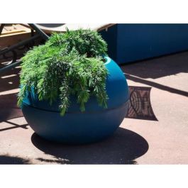 Jardinera redonda RIVIERA GRANIT BOULE - Plástico - Diámetro 40 cm - Azul Precio: 37.59000036. SKU: B12XAW62ZH