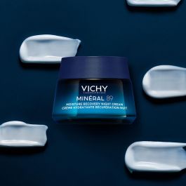 Vichy Mineral 89 Crema Hidratante Noche Recuperadora con Melatonina, Ácido Hialurónico y Minerales 50 ml