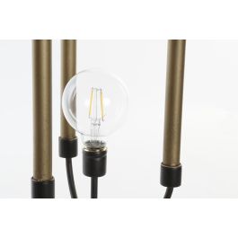 DKD Home Decor Decoración Luminosa Loft LED Metal Dorado y Negro 61 cm Alto Funciona con Pilas