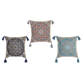 Cojin Arabe DKD Home Decor Azul Celeste Naranja 10 x 40 x 40 cm (3 Unidades) Precio: 55.98999967. SKU: S3045071
