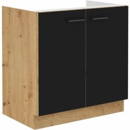 CUISINIER MODENAEVIER802F Mueble bajo fregadero MODENA 80 cm, 2 puertas batientes, Roble artesanal y negro mate Precio: 108.49999941. SKU: B1JLZ93NT6