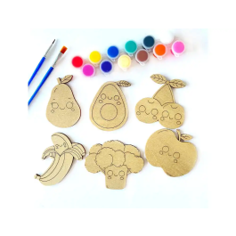 Wondee Kit para Colorear Frutas y Verduras con Figuras de Madera Sostenible y 12 Colores Vibrantes para Niños Precio: 43.1728. SKU: B1HPG6S356