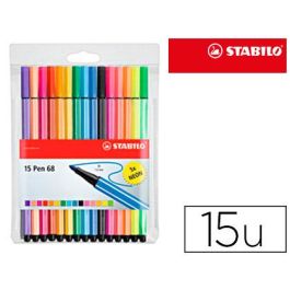 Stabilo Rotuladores Pen 68 Colores Surtidos 10 Estándar + 5 Neón Estuche 15 Ud Precio: 13.50000025. SKU: S8420972