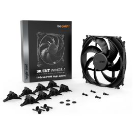 Be Quiet! SilentWings 4 PWM high-speed Ventilador de 140mm, Negro, 1900 RPM, 133.2 m³/h, PWM