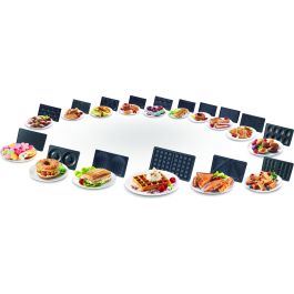 Tefal SW852D Snack Collection Sandwichera y Gofrera Kombigerät 700W Negro/Acero Inoxidable con Placas Desmontables