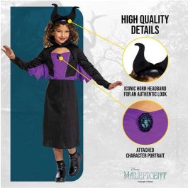 Disney Princess Disfraz Maléfica Classic para Niña, Talla 7-9 años, Color Morado