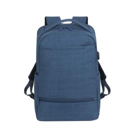 Rivacase 8365 Mochila para Portátil de 17.3" Biscayne, Poliéster Azul. Ideal para viaje o uso diario.