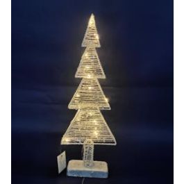 DKD Home Decor Decoración Navideña Luminosa Moderna LED de Metal Blanca - 50 cm Alto x 18 cm Ancho x 6 cm Largo - Pack de 2 Unidades Precio: 15.71064. SKU: B1D79LXR35