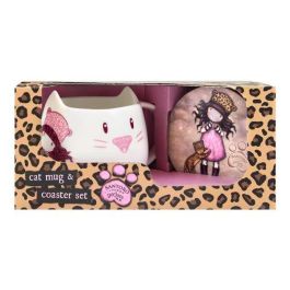 Taza con Plato Gorjuss Purrrrrfect love Cerámica Posavasos Taza Taza con Plato Gorjuss Purrrrrfect love Cerámica Posavasos Taza