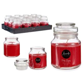 Vela Tapa Vidrio Frutos Rojos 28H Acorde 7X10CM (12 Unidades)