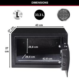 MASTER LOCK Safe con combinación electrónica programable - Negro y gris metalizado