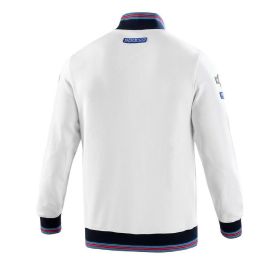 Sparco Sudadera con Cremallera Blanca S01278MRBI3L Hombre Algodón Martini Racing