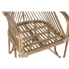DKD Home Decor Silla Tropical Balinesa de Ratán y Bambú Natural Beige - 87 cm Alto, 61 cm Largo, 58 cm Ancho, Asiento 45 cm