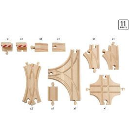 BRIO World 33307 - Caja Evolution Avance 11 Raíles - Surtido de Accesorios para Circuito Tren de Madera, +3 años