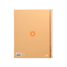 Antartik Cuaderno espiral A4 micro, 80 hojas, 90 gr, horizontal, color peach