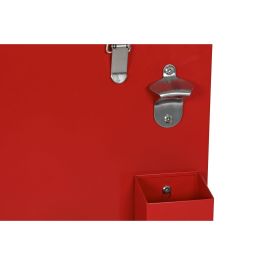 DKD Home Decor Nevera Rojo Negro Metal 71 x 62 x 85 cm