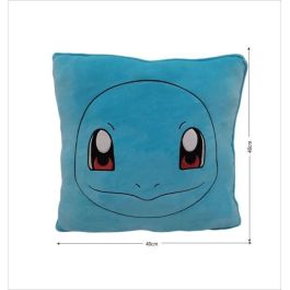 Pokemon POK3700891706698 Cojín Premium Squirtle de Microfibra Cuadrado - 40 cm