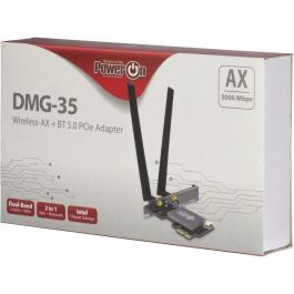 Inter-Tech DMG-35 Adaptador de Red Inalámbrico PCI Express Wi-Fi 6 (802.11ax) Doble Banda 3000 Mbps Bluetooth 5.0