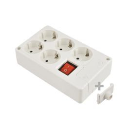 Base multiple 5 tomas t/tl 10/16a 250v blanco + interruptor luminoso solera 8105il Precio: 10.50000006. SKU: S7901766