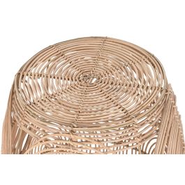DKD Home Decor Mesita Auxiliar Tropical Ratan Marron Claro 39 x 39 x 53 cm